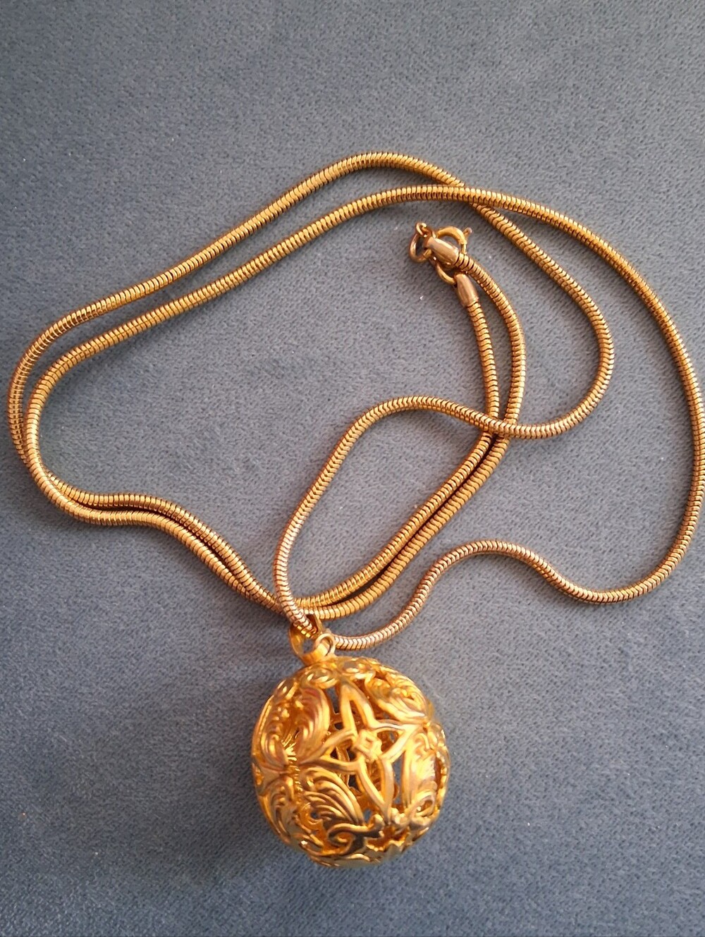 Repousse Orb Pendant Necklace